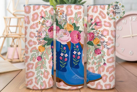 Blue Cowboy Boots Floral Embroidery Design Review