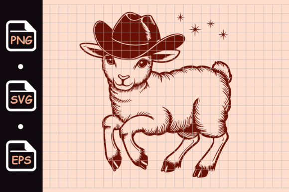 Cowboy Lamb Vintage Illustration Review for Real Embroidery Projects