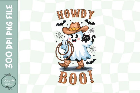 Howdy Boo Cute Ghost Cowboy PNG Review: A Playful Embroidery Design for Real Projects