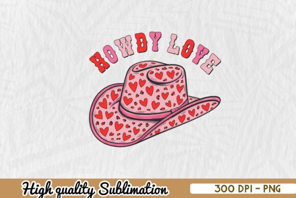 Howdy Love Heart Pattern Cowboy Hat PNG Review