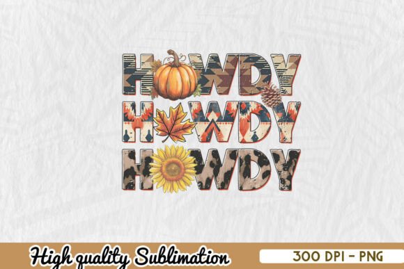 Howdy Sublimation Western Autumn PNG