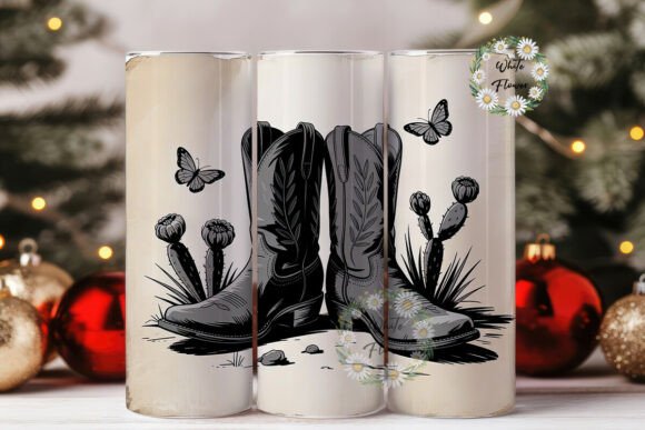 Vintage Cowboy Boots Tumbler Wrap Design Review