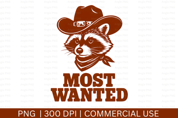 Western Raccoon Most Wanted PNG: A Versatile Design for Real Projects